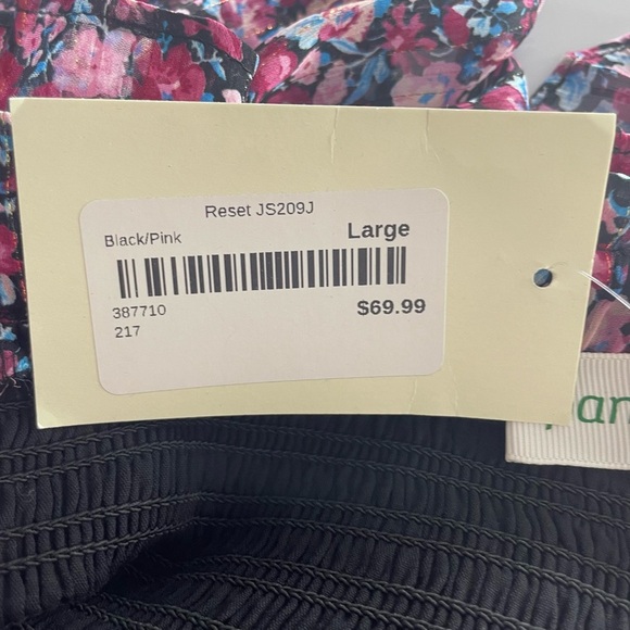 Reset by Jane Megan Black & Pink Floral Skirt Size Large - Picture 5 of 8